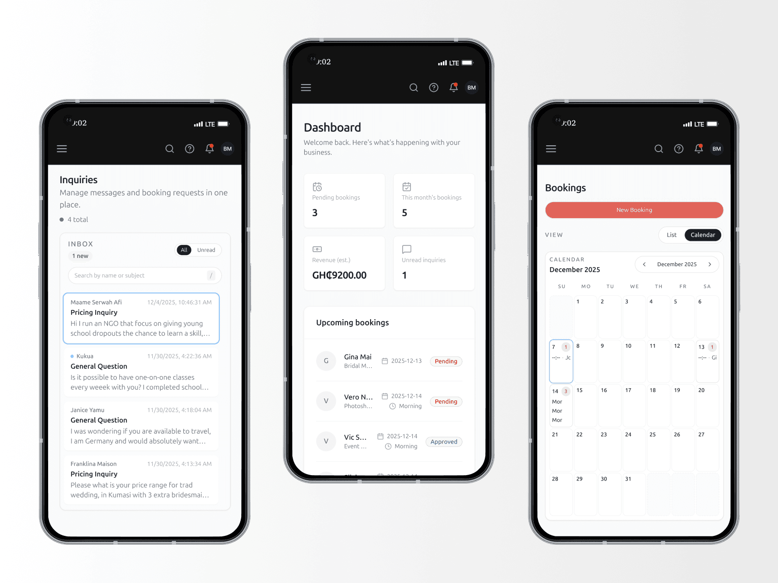BukMe Dashboard Demo